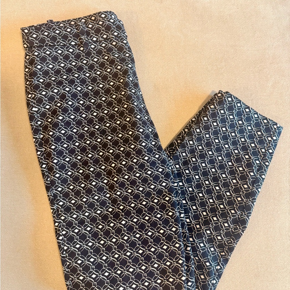H&M Black and White Geometric Pants